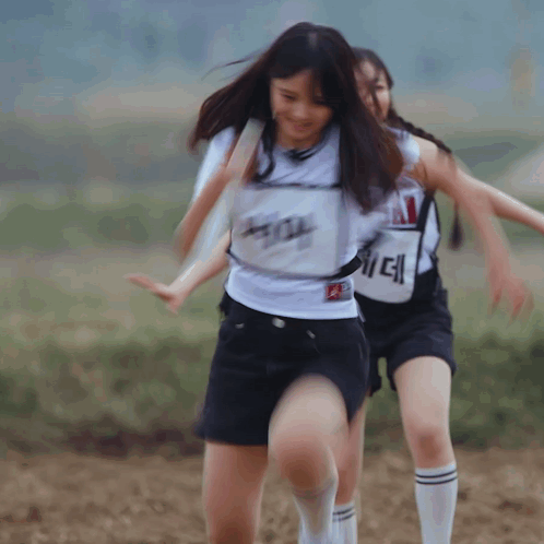 Two Girls Running Field Shirt Says All