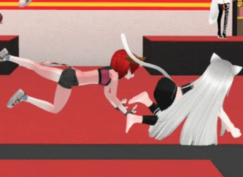 Two Girls Wrestling GIF