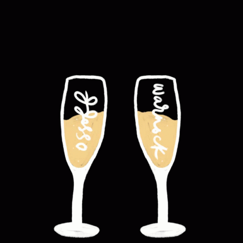 Two Glasses Of Champagne Toasting With The Words New Year New Georgia GIF