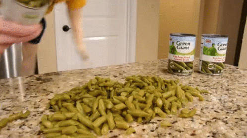 Two Green Giant Green Beans Cans