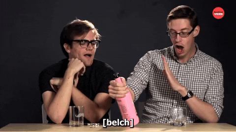 Two Guys Burp Sign Of Satisfaction GIF