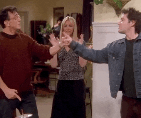 Two Guys Fighting Over Phoebe GIF