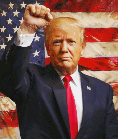 Two Hands Clapping American Flag I Love USA GIF
