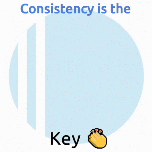 Two Hands Holding Keys With Words Consistency Is the Key