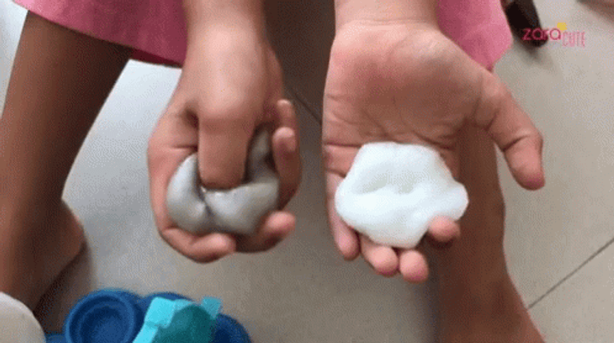 Two Hands Molding Slime GIF