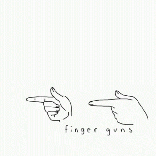 Two Hands Pointing Finger Guns