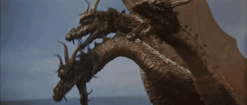 Two-Headed Dragon With Yellow Flame