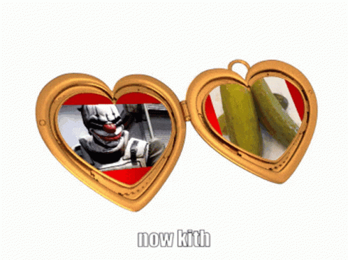 Two Heart Mirrors With Girl and Boy and Now Kith