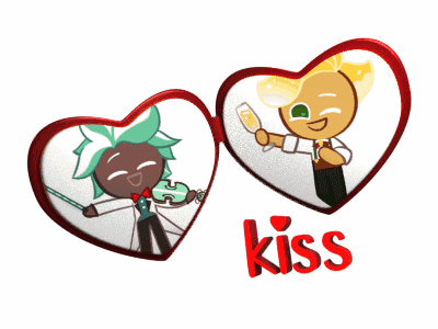 Two Hearts One Saying Kiss
