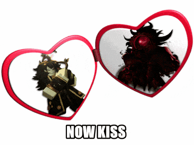 Two Hearts With Now Kiss