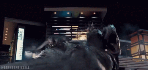 Two Indominus Rex Fighting GIF