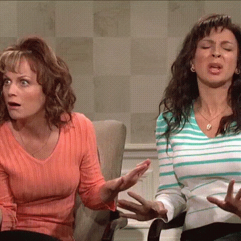 Two Ladies Talking About Sweater Weather Snl GIF