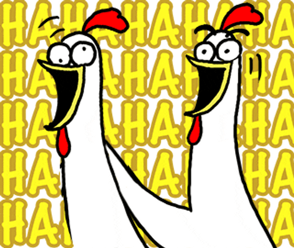 Two Laughing Chicken Bro GIF