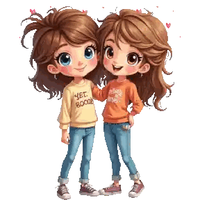 Two Little Girls One Wearing Yet Boooe Shirt