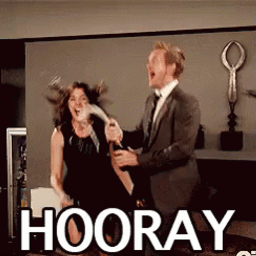 Two Lovely Couple Hip Hip Hooray GIF