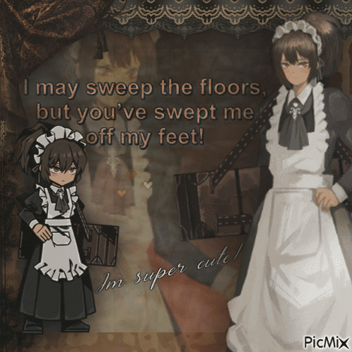 Two Maids With I May Sweep The Floors GIF