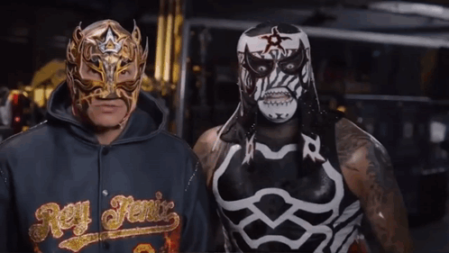 Two Masked Men With Rey Fenix Hoodie