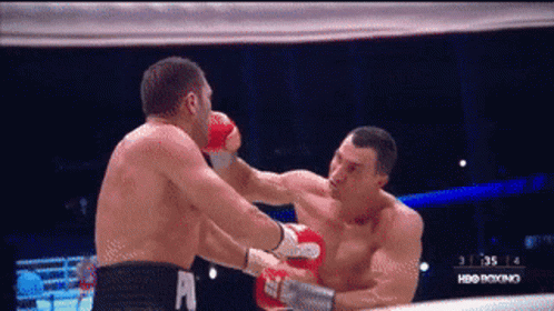 Two Men Are Boxing In A Ring With Hbo Boxing On The Bottom GIF