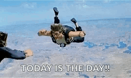 Two Men Are Fighting Each Other With The Words `` Today Is The Day '' . GIF