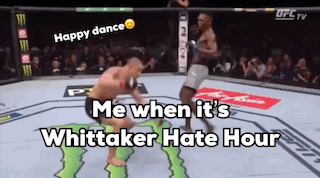 Two Men Are Fighting In A Boxing Ring With The Words Me When It 'S Whitaker Hate Hour GIF