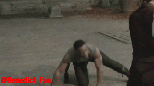 two men are fighting with swords and benedict_fan is written in red