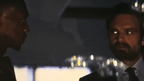 Two Men Looking At Each Other Saying I Love Ya Buddy GIF
