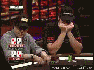 Two Men Are Playing Poker And One Has A Raise To $ 5,000 GIF