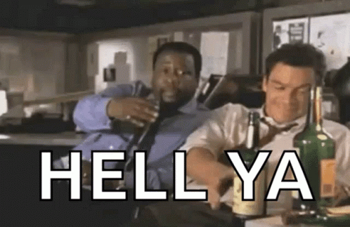 Two Men Are Sitting At A Table With Bottles Of Alcohol And One Of Them Is Holding A Glass Of Wine . GIF
