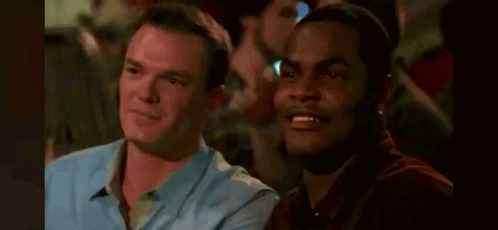 Two Men Are Sitting Next To Each Other And One Of Them Is Saying Yeah What You Know About Money Gurl GIF