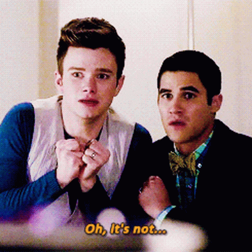 Two Men Are Sitting Next To Each Other And One Of Them Says " Oh It 'S Not " GIF