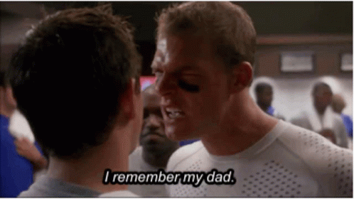Two Men Are Standing Next To Each Other And One Of Them Is Saying I Remember My Dad GIF