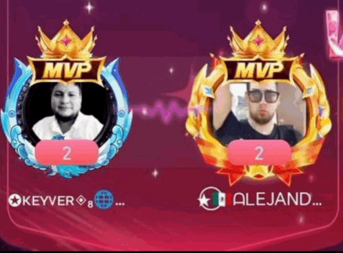 Two Men Are Standing Next To Each Other In A Video Game And One Of Them Is The Mvp . GIF