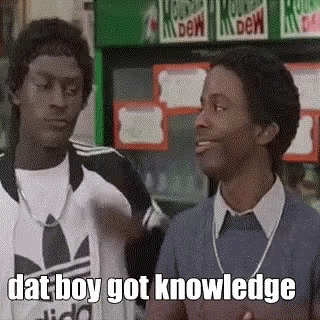 Two Men Are Standing Next To Each Other In Front Of A Soda Fountain . GIF