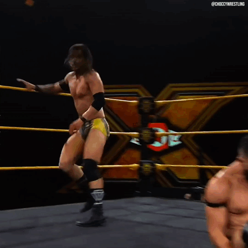 Two Men Wrestling With UC Logo GIF