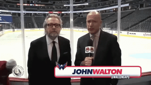 Two Men at Hockey Rink Johnwalton