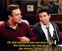 Two Men at Table One Saying Oh You Think You Can Step to Me