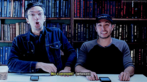 Two Men At Table One Says No Comment GIF
