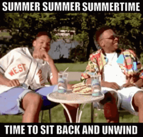 Two Men at Table Summer Summer Summertime
