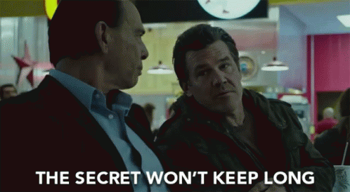 Two Men at Table with Text The Secret Won't Keep Long