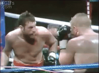 Two Men Boxing in Ring with 4gifs.com