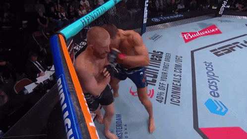 Two Men Boxing Ring Budweiser Ad