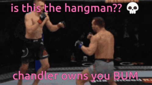 Two Men Boxing Ring Is This the Hangman