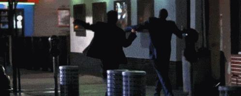 Two Men Dancing In Front Of I Sign GIF