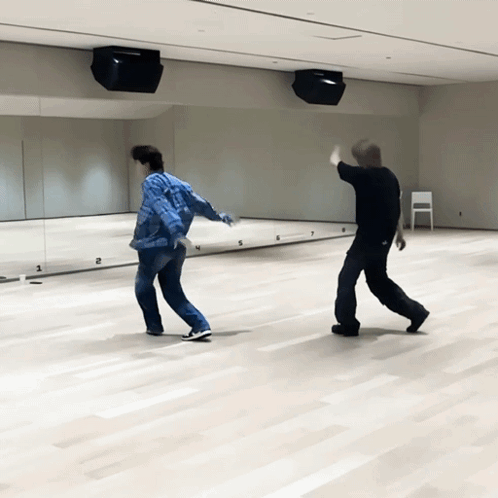Two Men Dancing on Floor Numbers 1-5
