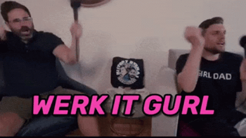 Two Men Dancing Werk Get It Girl GIF