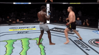 Two Men Fighting Boxing Ring Monster Energy Logo GIF