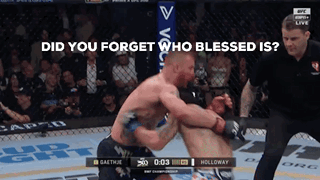 Two Men Fighting In A Boxing Ring With The Words Did You Forget Who Blessed Is Above Them GIF