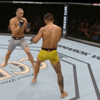 Two Men Fighting in Boxing Ring