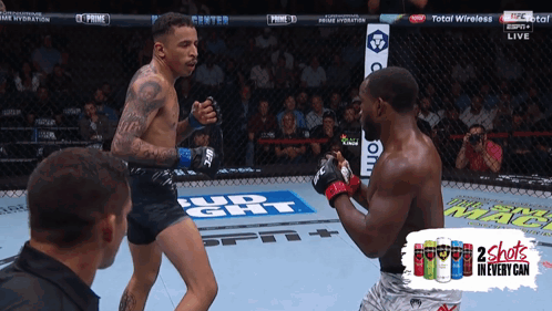 Two Men Fighting In Boxing Ring GIF