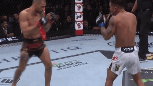 Two Men Fighting in Boxing Ring Draft Kings Sportsbook
